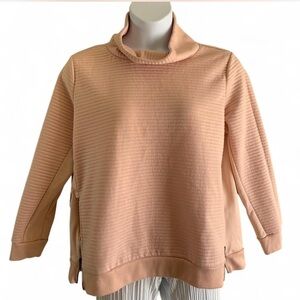 Y2K 90’s The sweatshirt Project Women's Peach Ribbed Mock Neck Sweater XL